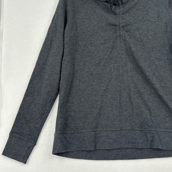 Lululemon In A Cinch Reversible Pullover Sweatshirt Cowl Turtleneck Gray Size 12 - Picture 5 of 14